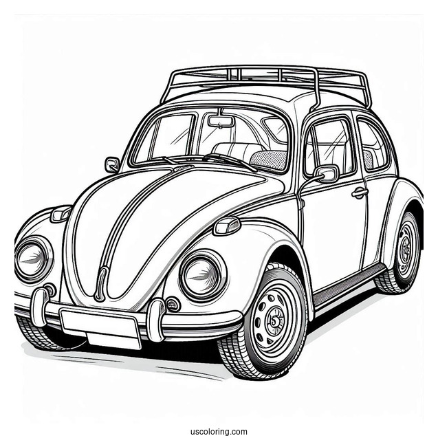 VW Beetle Coloring Page