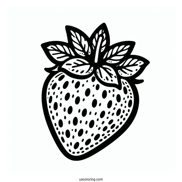 Easy Outline Of Strawberry