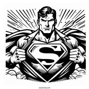 Superman Logo Coloring Sheet