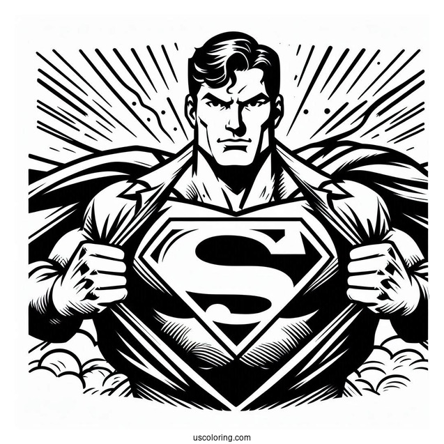 Superman Logo Coloring Sheet