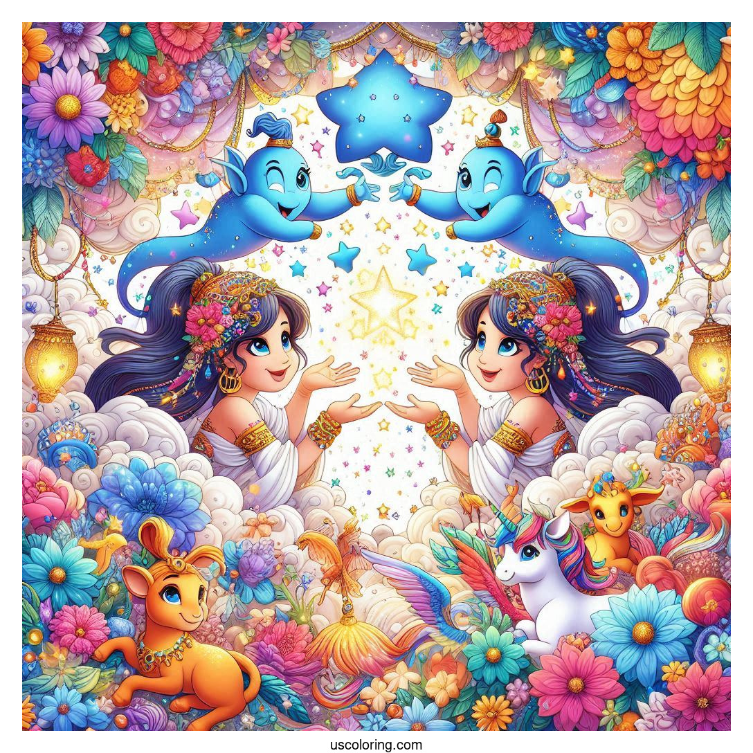 Shimmer And Shine Coloring Pages Featured Image