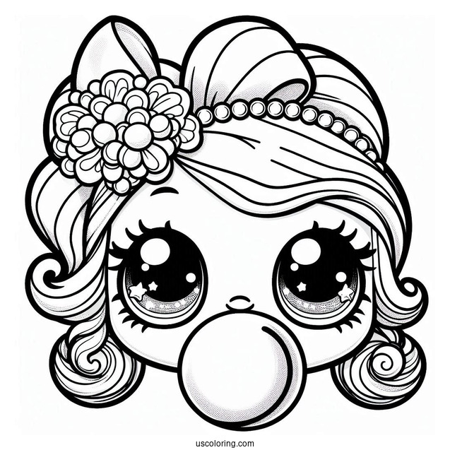 Bubbleisha Shopkins Blowing Bubble Gum