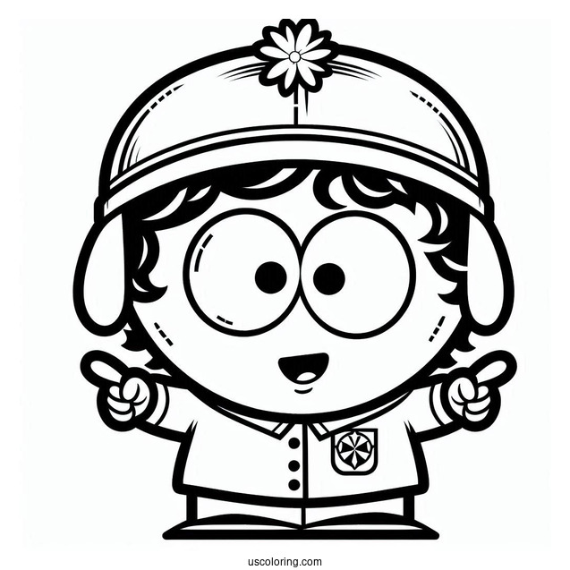 South Park Coloring Page Of Easy Stan Marsh For Preschoolers