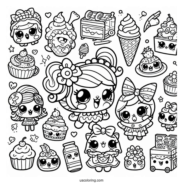 Coloring Page Of Shopkins Posters