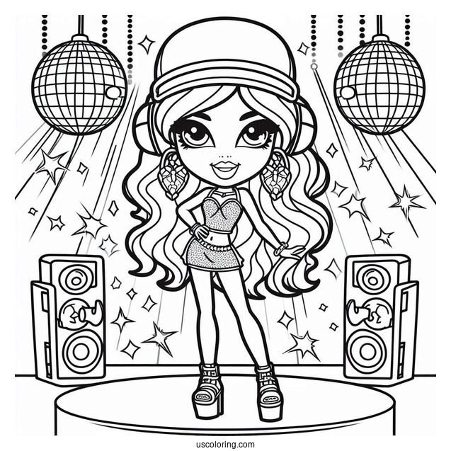 Coloring Page Of Bryce In Disco Club
