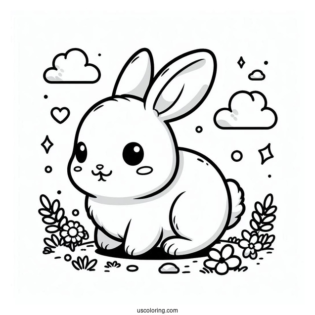 Sunny Bunnies Coloring Page Of Simple Hopper For Kids