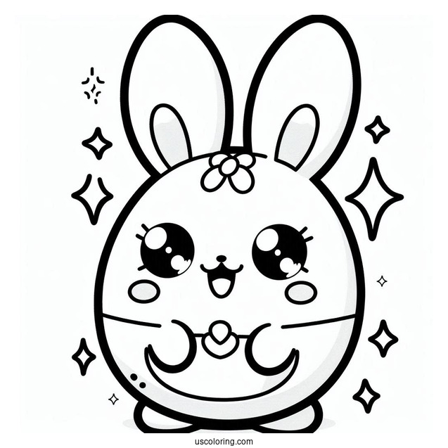 Tamagotchi Coloring Page With Sanrio Characters