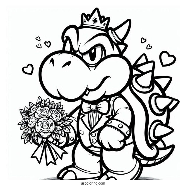 Bowser Dressed In Wedding Suit