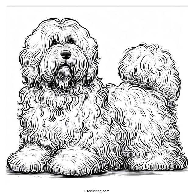 Komondor Dog With Overgrown Fur