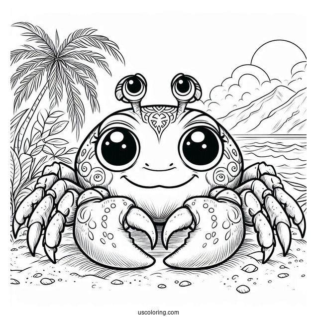 Tamatoa Crab Coloring Page From Moana