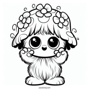 Poppy Playtime Coloring Page Of Frightening Huggy Wuggy