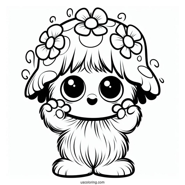 Poppy Playtime Coloring Page Of Frightening Huggy Wuggy