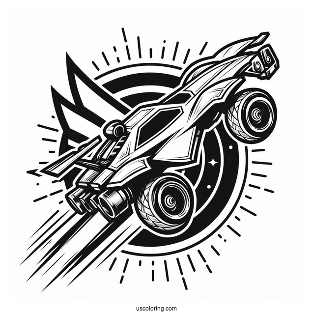 Rocket League Coloring Page Of Logo