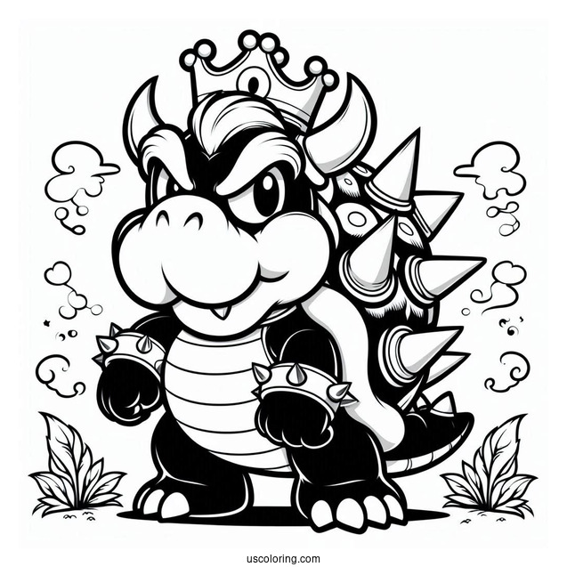 Dark Bowser Coloring Page