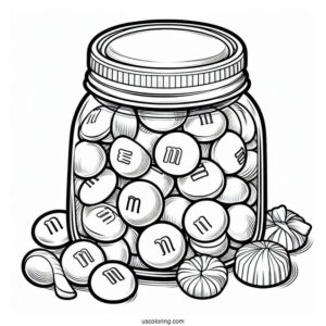 Jar Of M_M Chocolate Candy