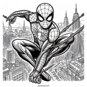 Spider-Man With Web Slinger In City