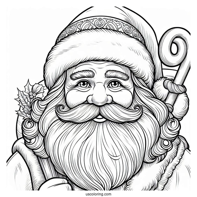 Old Fashioned Santa Coloring Page