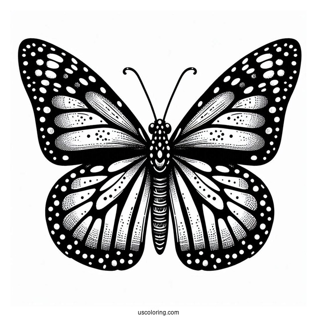 Top View Of Monarch Butterfly For Preschoolers