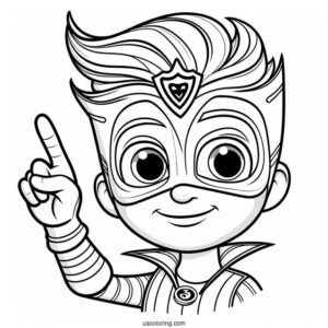 PJ Masks Coloring Page Of Romeo The Wicked Kid Inventor