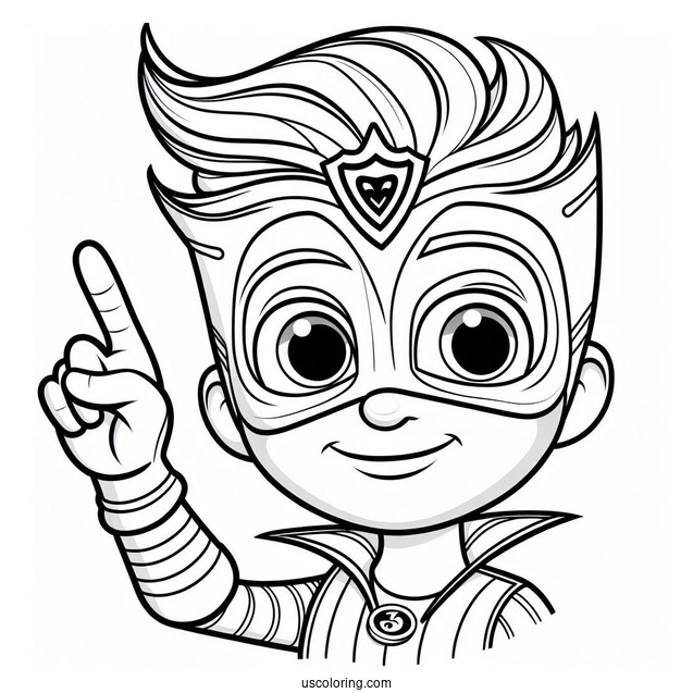 PJ Masks Coloring Page Of Romeo The Wicked Kid Inventor