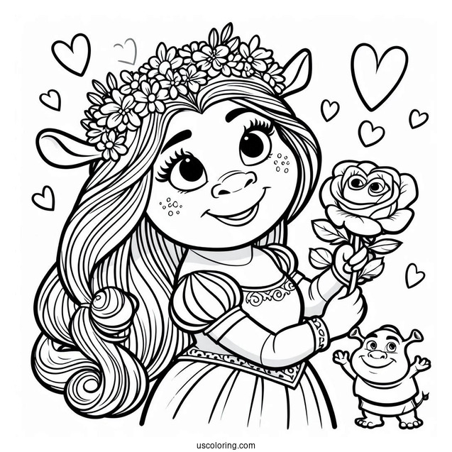 Princess Fiona As a Ogre To Color