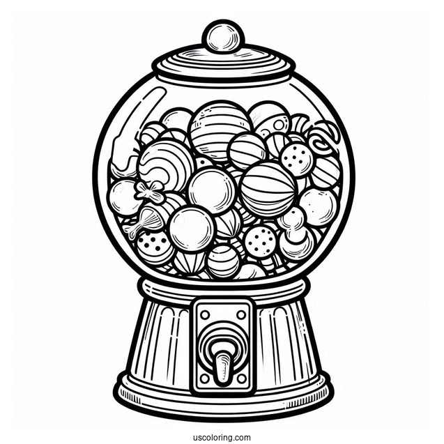 Simple Outline Of a Gum-ball Machine
