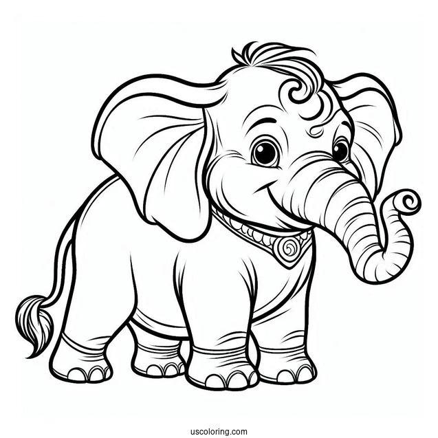 Tantor Elephant From Tarzan Coloring Page