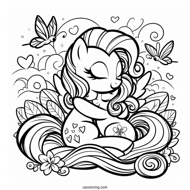 Pinkie Pie Coloring Page Hugging Twilight Sparkle