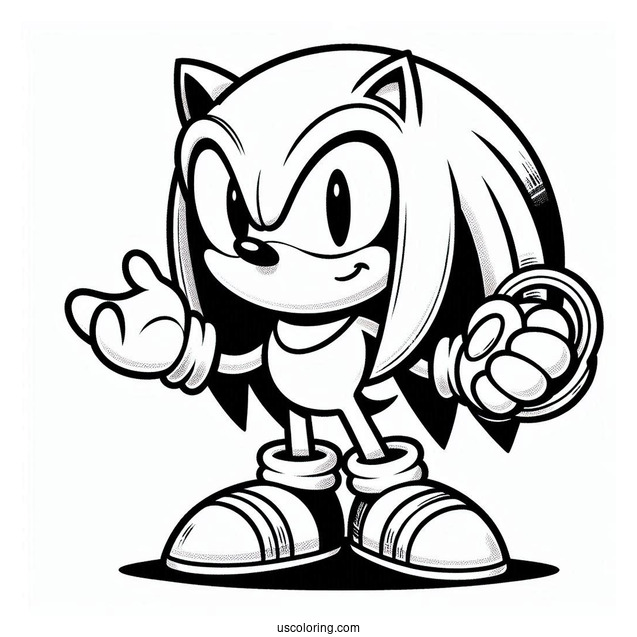 Knuckles From Sonic Coloring Sheet