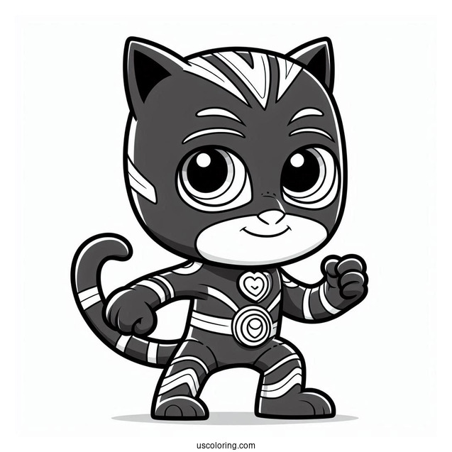 PJ Masks Coloring Page Of Simple PJ Mask Gekko For Kids