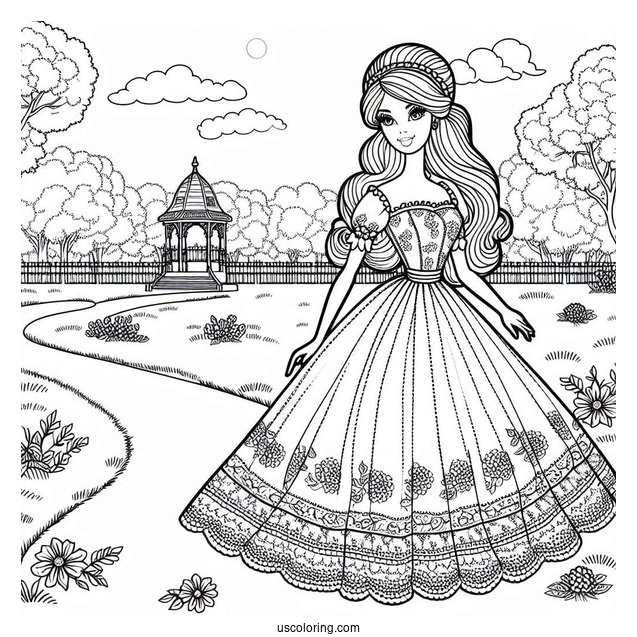 Barbie Walking At The Park