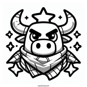 Easy Bull Brawl Stars Coloring Page