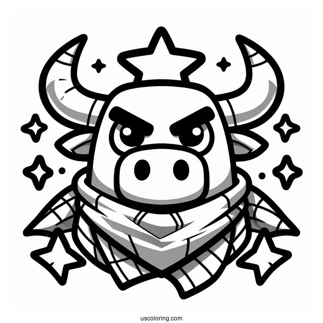 Easy Bull Brawl Stars Coloring Page