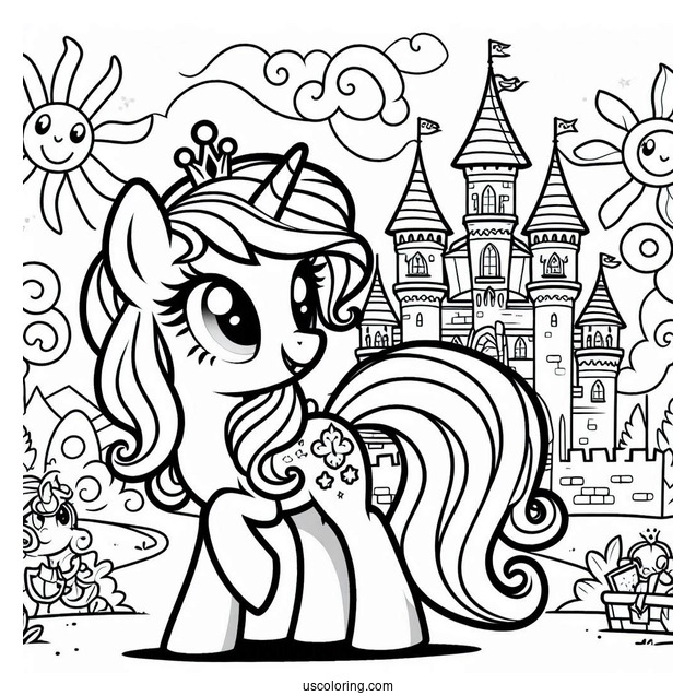 Sunny Starscout and My Little Pony Friends with Castle