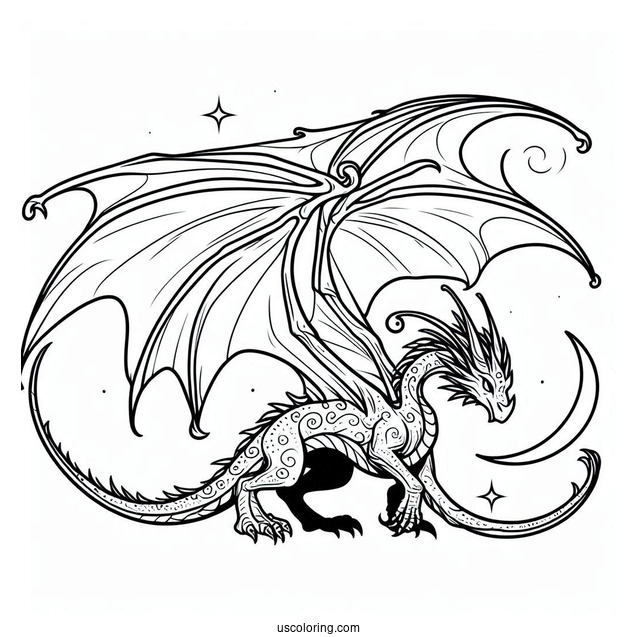 Easy Outline Of Night Fury Dragon