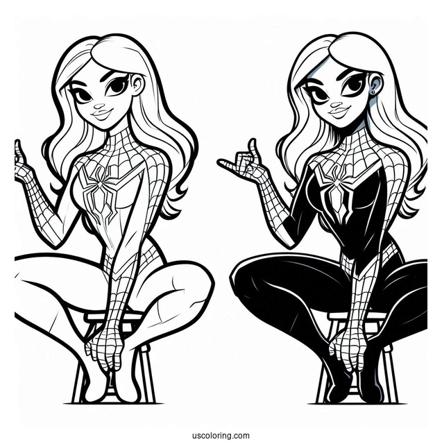 Easy Cartoon Spider-Man Coloring Sheet For Kids
