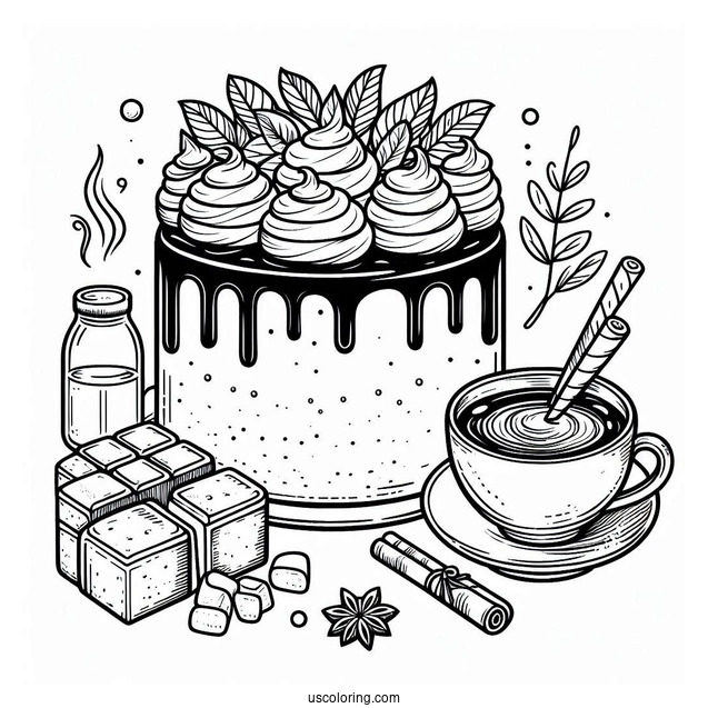 Hot Chocolate Cake With Marshmallows