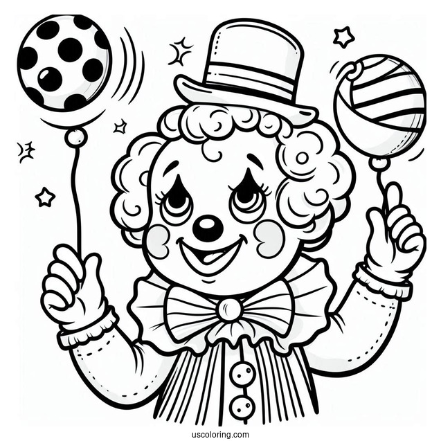 Cute Juggling Clown