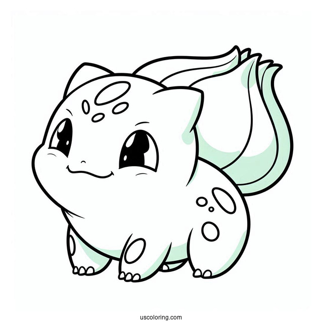 Easy Bulbasaur Coloring Page For Preschoolers