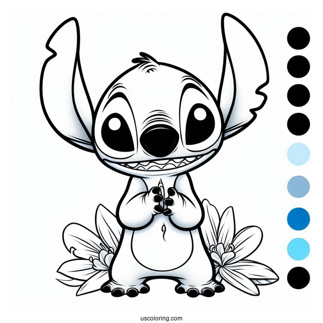 Pleakley Alien Character Coloring Page