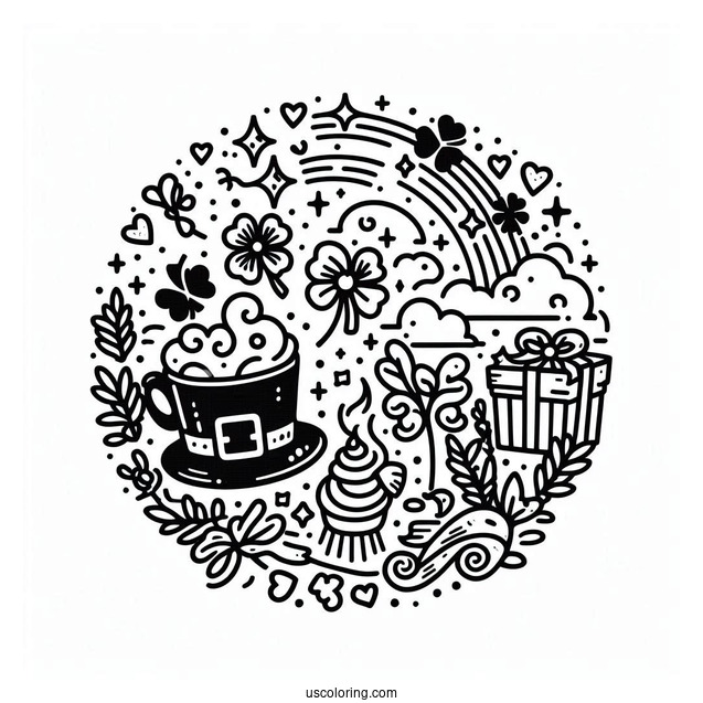 Happy St Patrick_s Day Coloring Sheet
