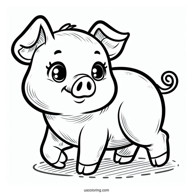 Porky Pig Coloring Sheet