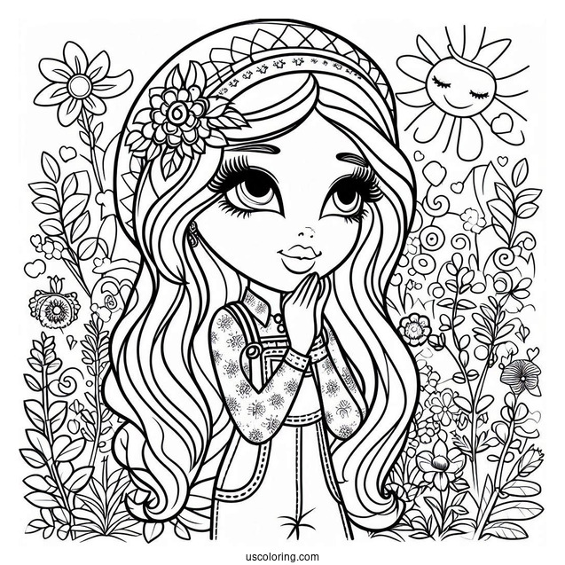 Cloe In the Garden Coloring Sheet