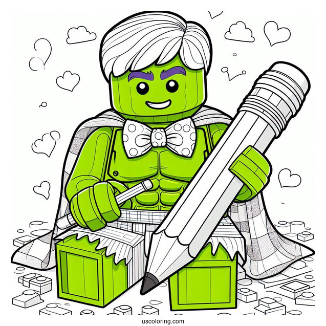Lego Hulk Coloring In Sheet