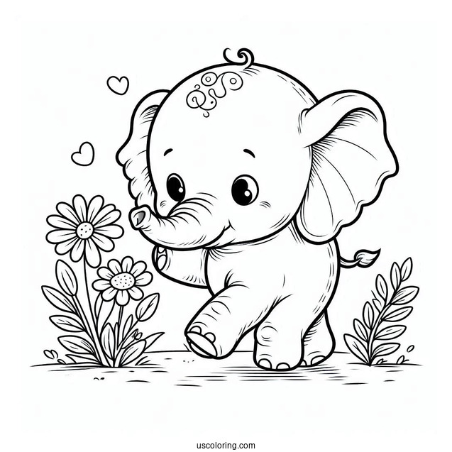 Baby Elephant Learning To Walk