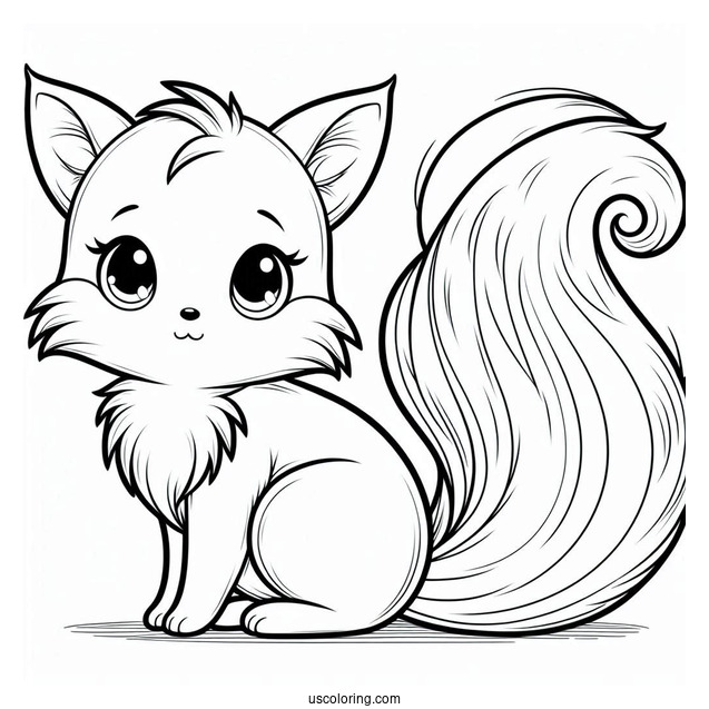 Curious Tails Coloring Page