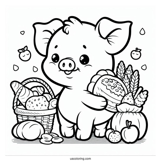 Coloring Page Of Porky Pig