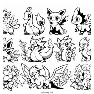 Various Pokemon Species To Color