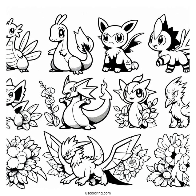Various Pokemon Species To Color