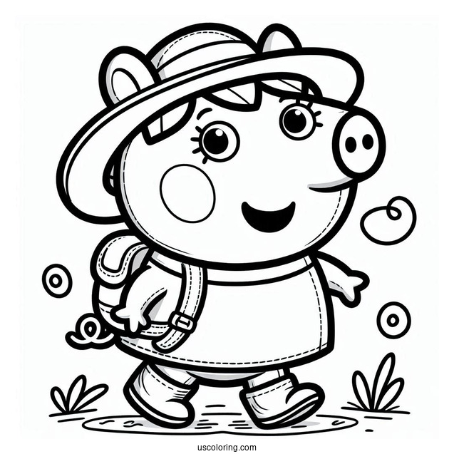 Dora The Explorer Themed Peppa Pig To Color